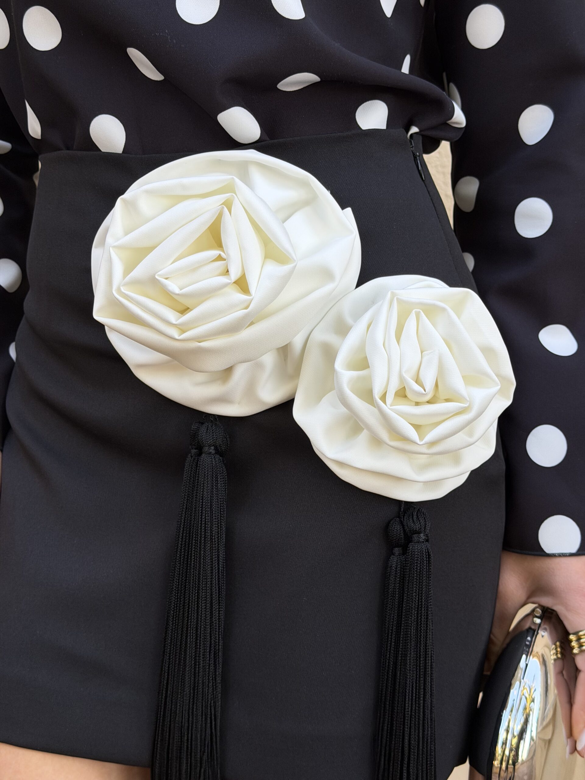 FALDA FLAMENCA NEGRO Y BLANCO